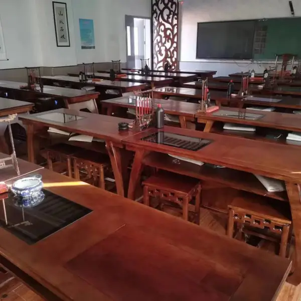 河北书法临摹桌厂家/数字教室书法桌