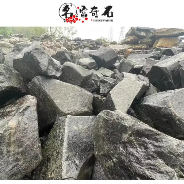 贵州大块黑曜石制定,贵州庭院黑曜石造景,贵州黑曜石装饰园区
