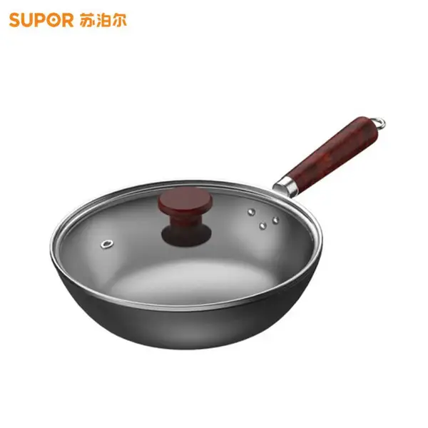苏泊尔VC32BH01 厨尚无涂层精铁锅 SUPOR无涂 层铁锅 32cm炒菜锅