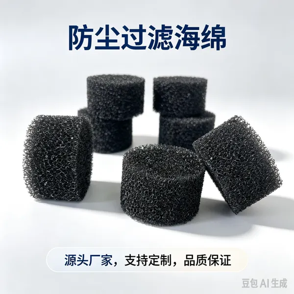 黑色聚氨酯过滤海绵 网状透气防尘过滤绵 来图定制加工