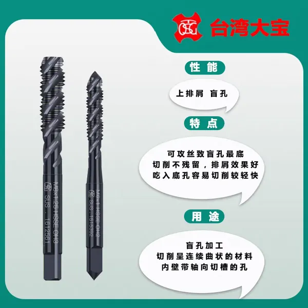 台湾TOSG不锈钢先端丝攻SUS-POT M4*0.7 HSSE OH2