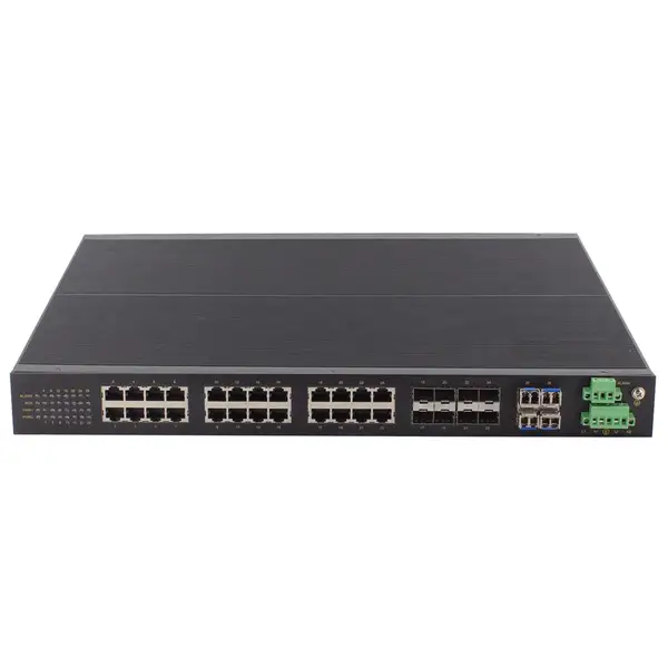 RS2028三层28口千兆机架式工业交换机交直流220V交换机DC110V交换机ROGERKANG