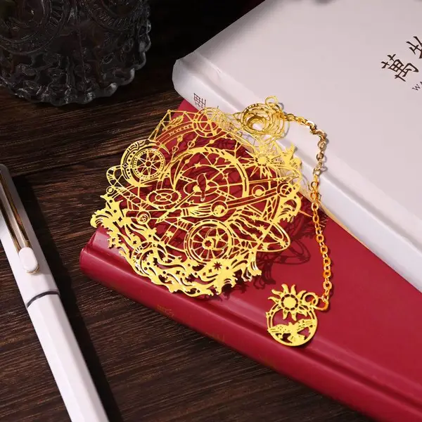精美金属吊坠挂件书签定制创意设计书签***镀银金属文具用品定制