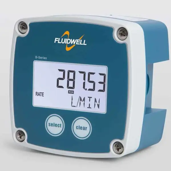 fluidwell DIN 面板安装流量指示器带拨码开关或微调器