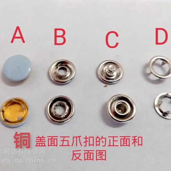不锈钢五爪扣222#童装