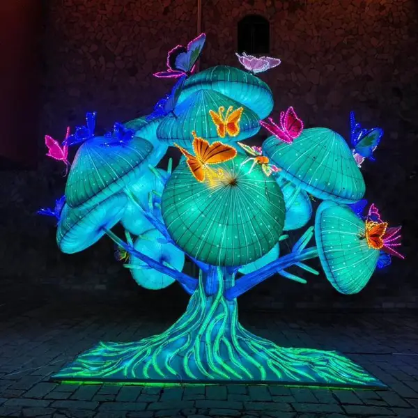 厂家直供大型传统花灯 庙会花灯会打卡 商场美陈彩灯摆件布置