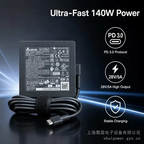 Delta ADP-140AB-B 140W USB-C PD3.0 28V5A Laptop Charger for Gaming Laptops & Nvidia Devices