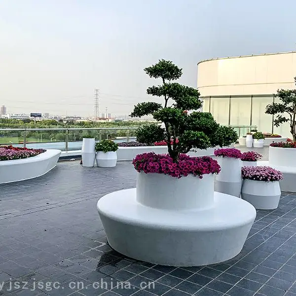 亿锦四川预制仿石座椅 UHPC树池坐凳 GRC高强水泥景观构件