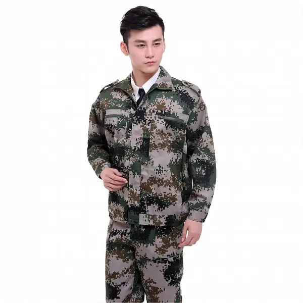 贵阳团建军训服装现货定做服装厂安顺战地绿色全棉T恤套装