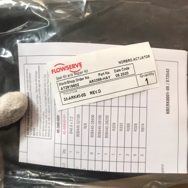 优势供应? Flowserve Norbro 维修包 33-ARK40-OS