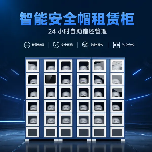 智能安全帽租赁柜自助租借 便捷高效 安全可靠 多场景可适用
