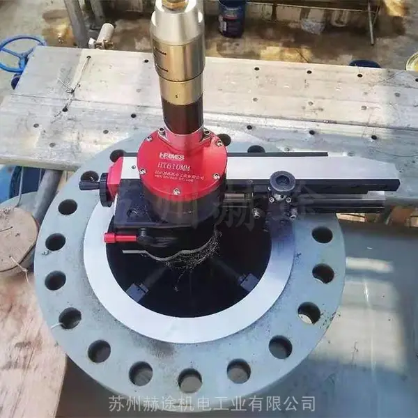 压力容器法兰密封面现场加工 法兰端面修复机 HT610MM