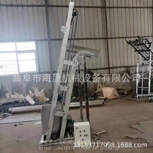 定制垃圾桶单斗提升机 海晟不锈钢单斗上料机 化工不锈钢提升机