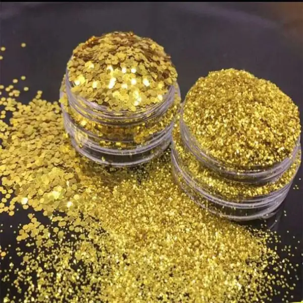 金葱粉 用于美甲装饰 耐高温闪光金粉PET硅藻泥真石漆亮片银粉