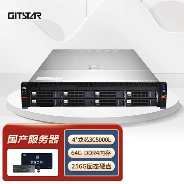 GITSTAR集特 国产2u机架式四路龙芯3C5000L 3C5000服务器GDC-2000