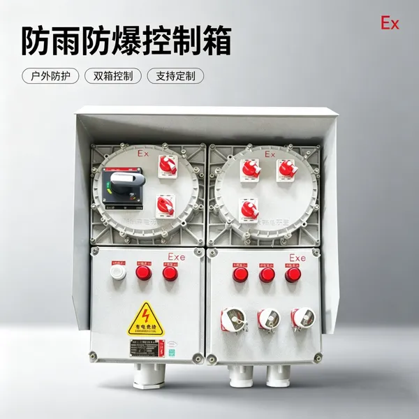 IIB 防爆配电箱 铸铝双开门防爆电控箱 油漆房动力配电箱