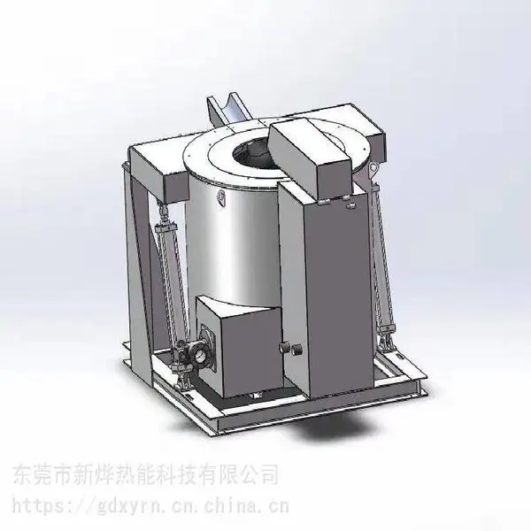 可转式坩埚熔解保温炉 瓦斯加热倾斜式熔铝炉 带遥控开关自动倾翻