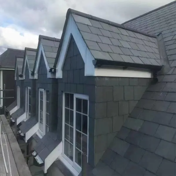 天然青石板瓦板别墅小区公共欧式建筑屋顶装饰石板瓦