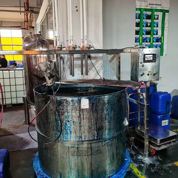 称重式UV墨水配墨投料机,化工液体配方配料机,称重投配料系统
