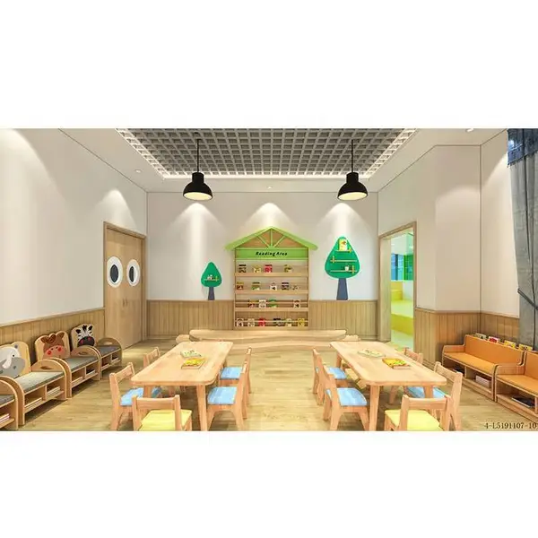 幼儿园家具_樟子松儿童课桌椅全屋定制-绿森堡品牌