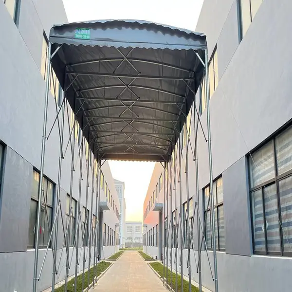 户外推拉遮阳篷 大型仓库简易雨棚 移动折叠活动帆布蓬