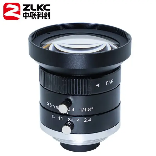ZLKC中联科创3.5mm工业相机镜头HM035MP2低畸变手动光圈广角镜头