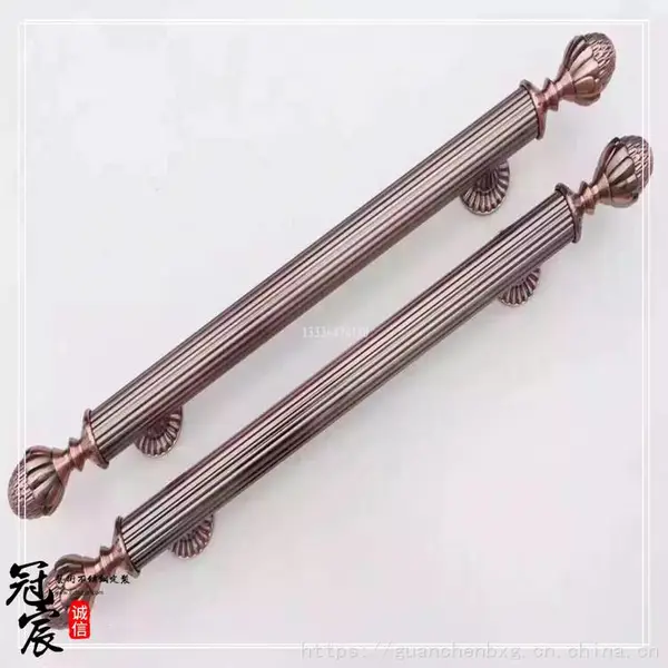 水晶球不锈钢拉手,大门圆管香槟金镜面不锈钢拉手