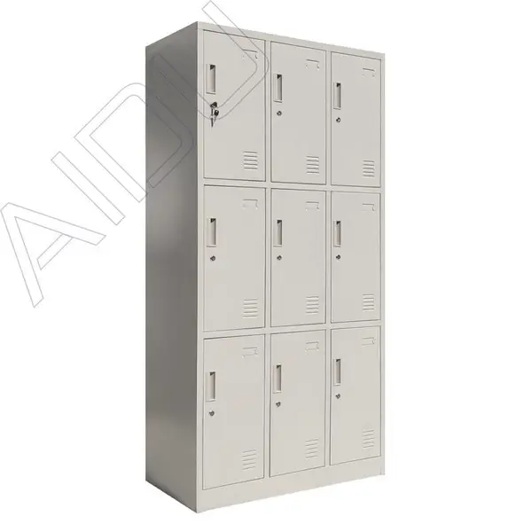 上海工厂直送供应AD-G-0058 加厚九门衣柜宿舍衣厨学校衣柜钢制九门衣柜