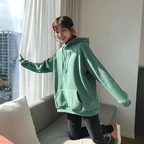 便宜女装卫衣 圆领纯棉几元韩版女式帽子卫衣厂家走量!