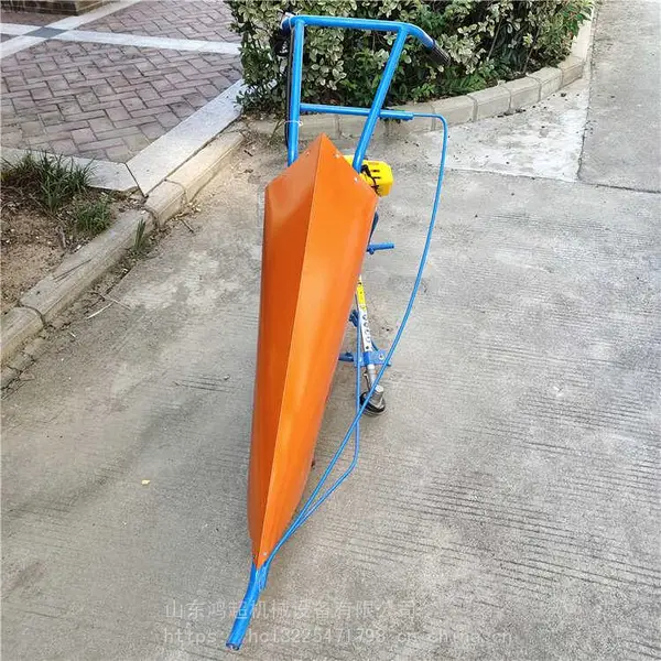 二冲程汽油辣椒割晒机 单行手推式秸秆割到机 小型玉米收割机