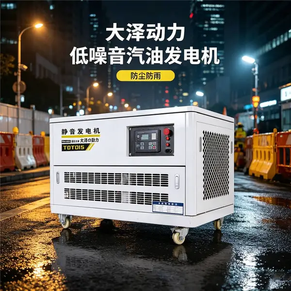 10kw汽油发电机箱体式RS485控制出口用