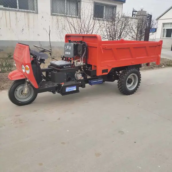 液压自卸柴油三轮车 砂石搬运工地三轮车 农用运输三轮翻斗车