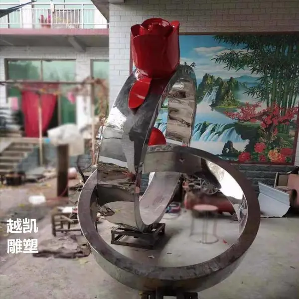***戒指雕塑造型制造 公共圆环雕塑 门口戒指圆环雕塑