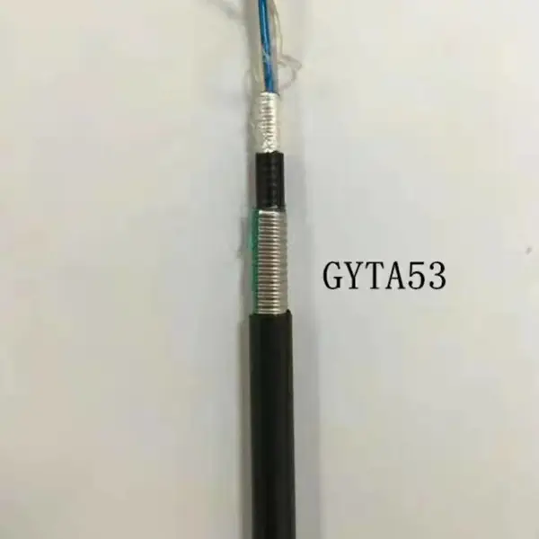地埋24芯光缆GYTA53 单模重铠直埋双护套24B1防鼠高速公路专用光纤线