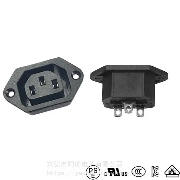 供应C13品字尾电源母座 锂电池充电器***AC电源母座