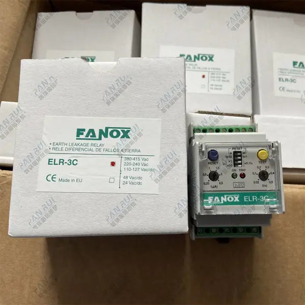 【现货】FANOX 漏电保护继电器 ELR-3C 41005 没有内置环形变压器24-48 Vdc-ac