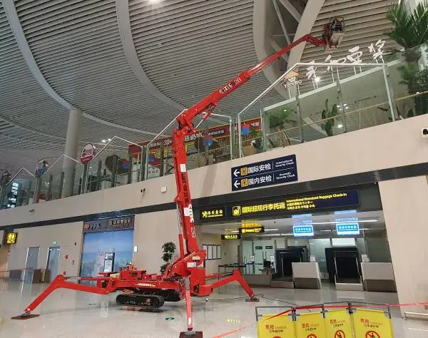 青岛市黄岛高空车出租履带蜘蛛吊租赁占地面积小