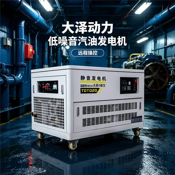 10kw汽油发电机箱体式三相四线供电基站