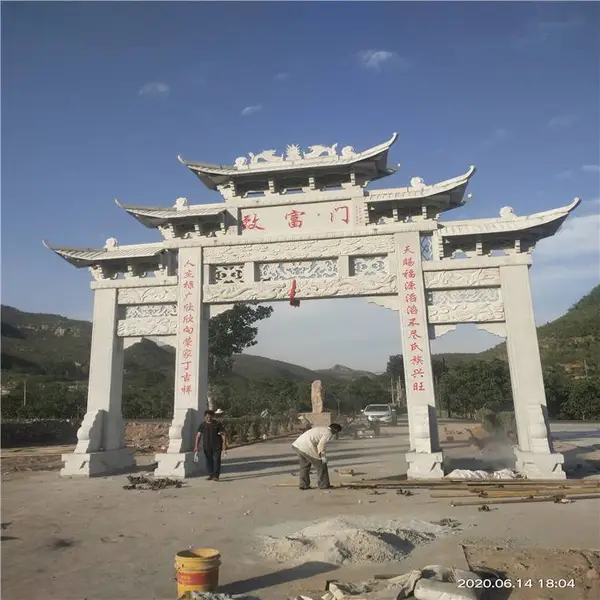 花岗岩牌坊样式图片大全,山东石雕牌坊厂家