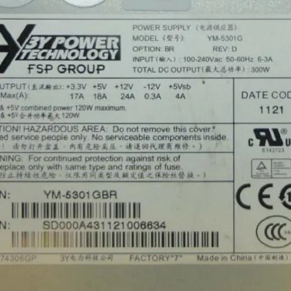 YM-5301G YM-5301GER 300W 3Y Power���ػ� һ��� POS���ص�Դ