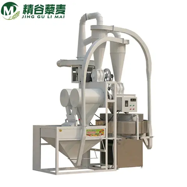石磨磨粉机小麦杂粮电动石磨磨面机家用小型石磨机
