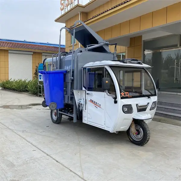 3方电动三轮自卸垃圾车 新能源厢式小区垃圾***车 操作简单