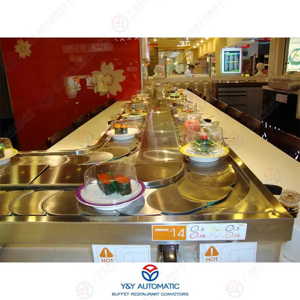输送带送餐设备_回转寿司机器_广州昱洋食品机械旋转寿司机