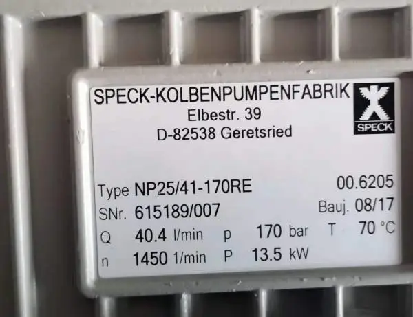 �¹�Speck������NP10/1-170RE�����ڱ��;�ˮ