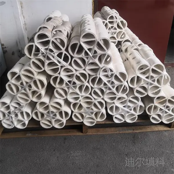 全瓷连环七孔组合填料 轻瓷填料耐腐蚀性强寿命长 迪尔大量供应量大从优