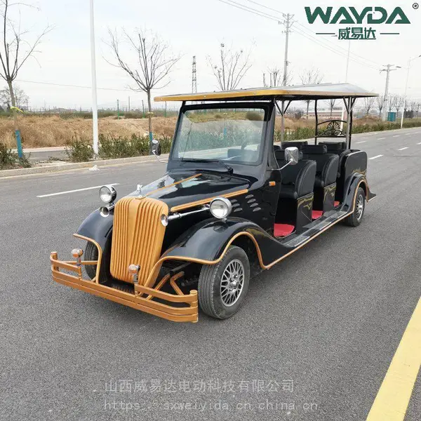 复古老爷车 8座电动观光老爷车 楼盘看房摆渡车