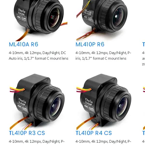 TL410P R3 CS Theia电动4K镜头:TL410 TL410P R5 CS