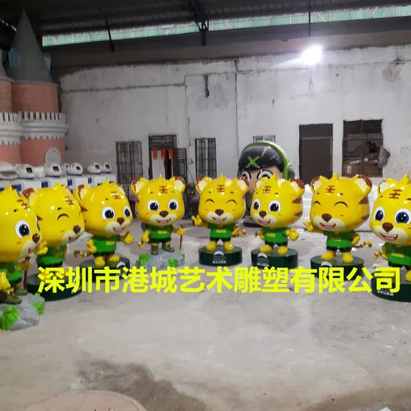 商场美陈卡通玻璃钢巧虎公仔雕塑装饰工艺模型道具摆件
