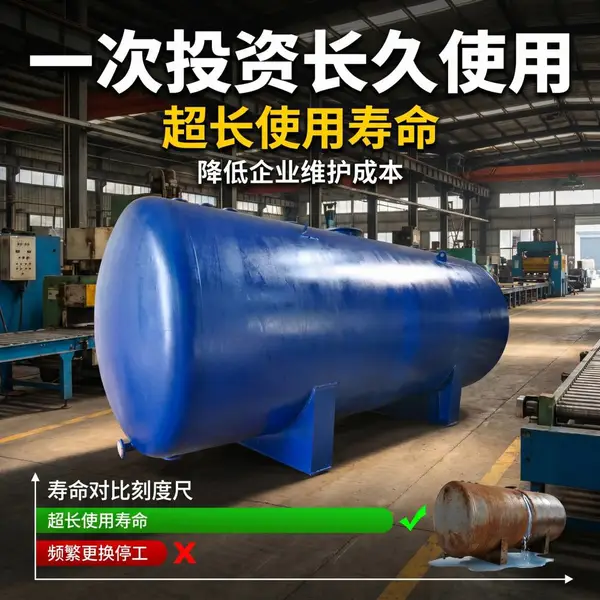 陕西横山区钢衬塑搅拌储罐 耐酸碱反应罐 化工原料储存容器供应