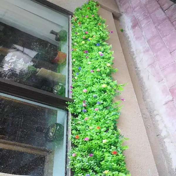 仿真绿植花墙面门头设计广告招牌塑料人造假草坪背景绿色花艺墙头